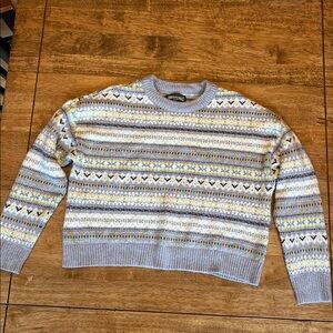 American Eagle Outfitters Oversized Fair isle Crewneck Sweater